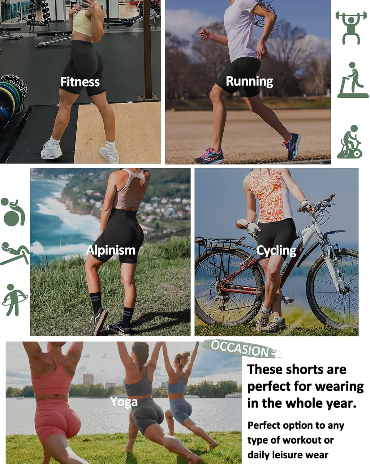 Women Seamless Biker Yoga Shorts Workout High Waist Spandex Gym Shorts Butt Lifting Booty Leggings Hot Pants